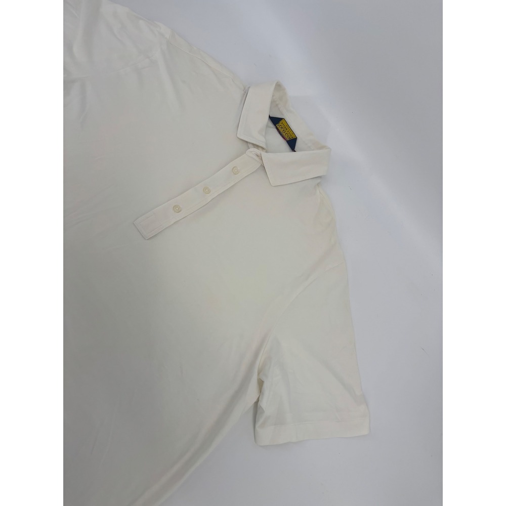 Polo Golf Ralph Lauren Mens XL Stretch Lisle Short Sleeve Polo Shirt Cream White
